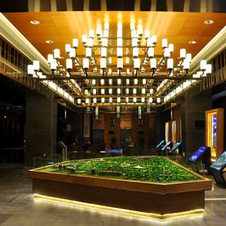 售樓部沙盤(pán)區(qū)燈具定制   